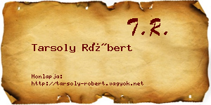 Tarsoly Róbert névjegykártya